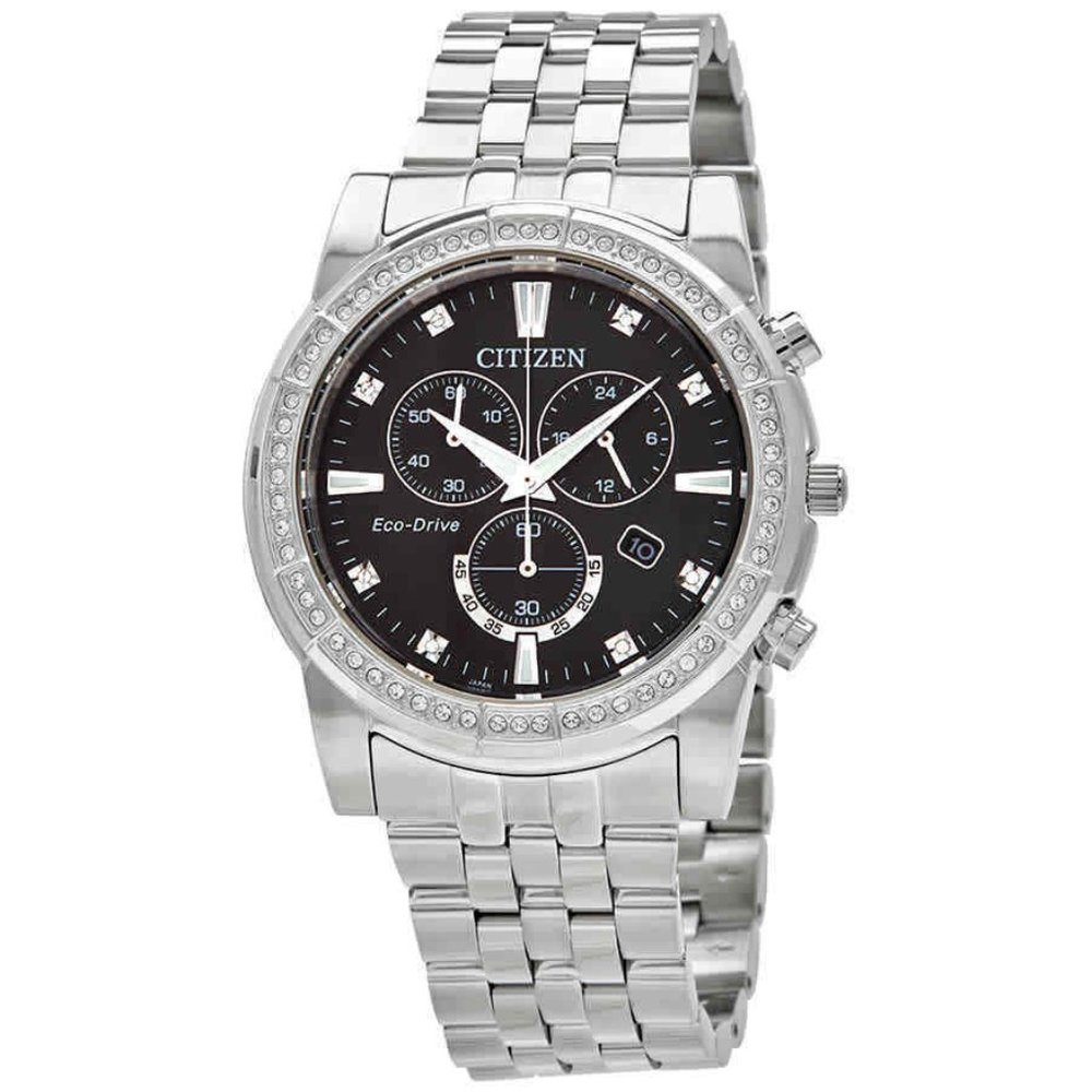 New Citizen Diamond Accent Dial Men's Black Dial Watch